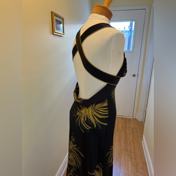 Black Satin Bebe Dress - Picture 8 of 12